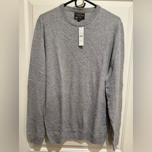 NWT J. Crew Gray 100% Cashmere Sweater